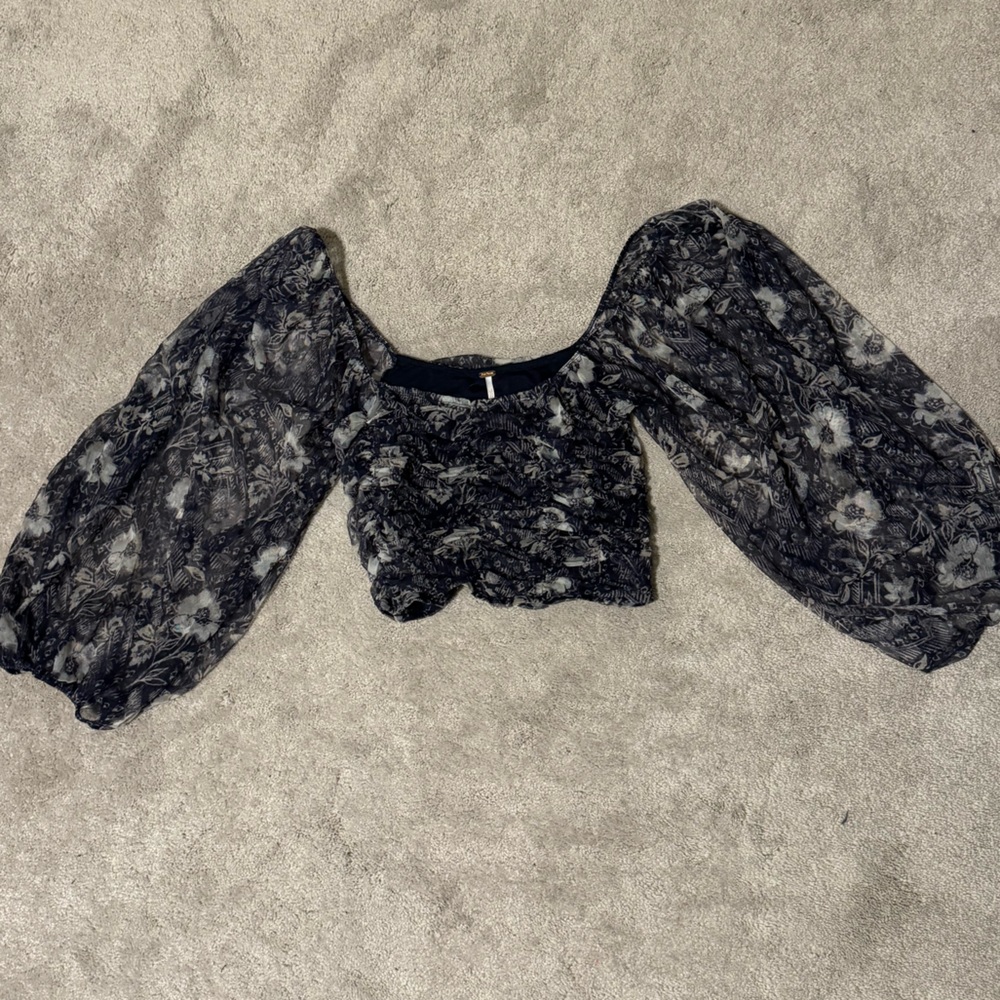 Free People Cropped Flowy Top